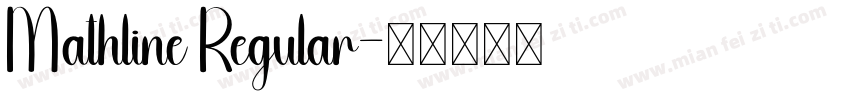 Mathline Regular字体转换